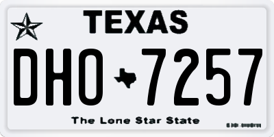 TX license plate DHO7257