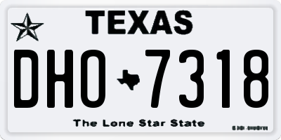 TX license plate DHO7318