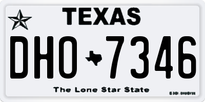 TX license plate DHO7346