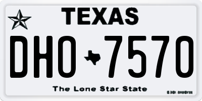 TX license plate DHO7570