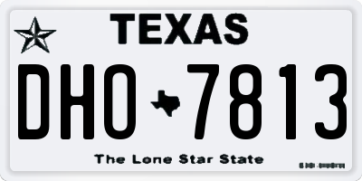 TX license plate DHO7813