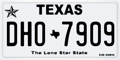 TX license plate DHO7909
