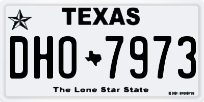 TX license plate DHO7973