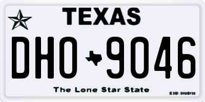 TX license plate DHO9046