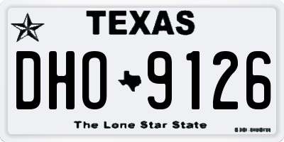 TX license plate DHO9126