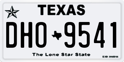 TX license plate DHO9541