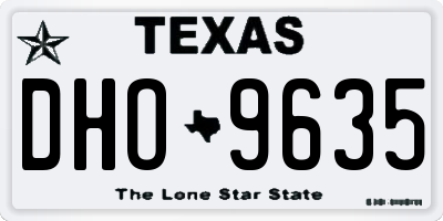 TX license plate DHO9635