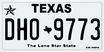 TX license plate DHO9773