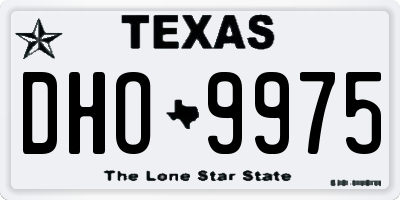 TX license plate DHO9975