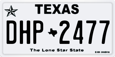 TX license plate DHP2477