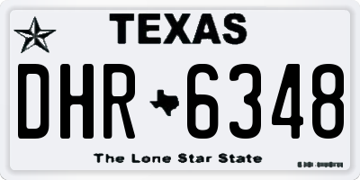 TX license plate DHR6348