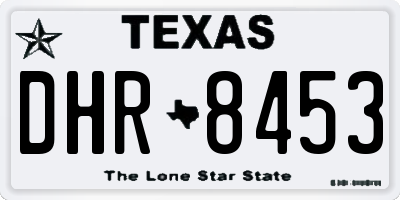 TX license plate DHR8453