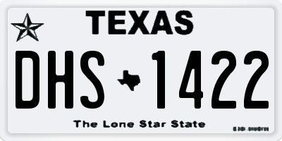 TX license plate DHS1422