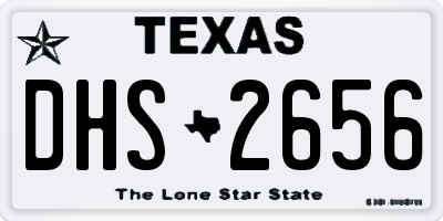 TX license plate DHS2656