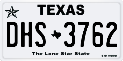 TX license plate DHS3762