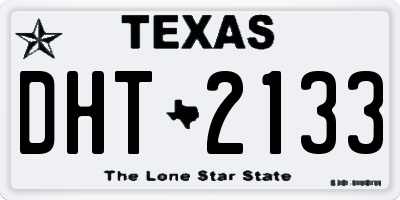 TX license plate DHT2133