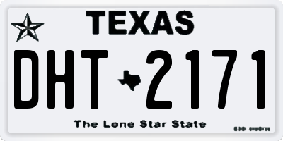 TX license plate DHT2171