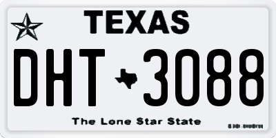 TX license plate DHT3088