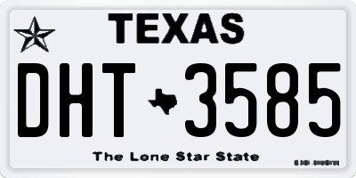 TX license plate DHT3585
