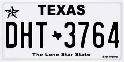 TX license plate DHT3764