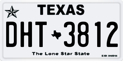 TX license plate DHT3812