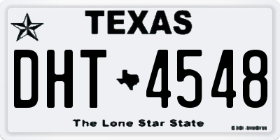 TX license plate DHT4548
