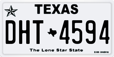 TX license plate DHT4594