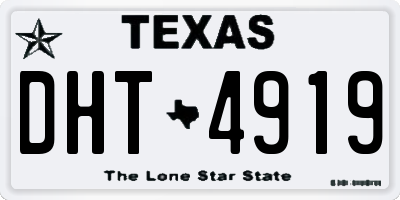 TX license plate DHT4919
