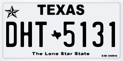 TX license plate DHT5131
