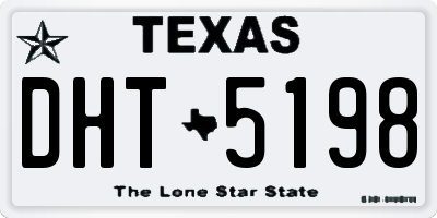 TX license plate DHT5198