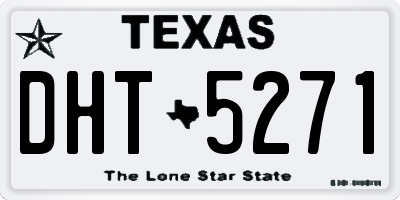 TX license plate DHT5271