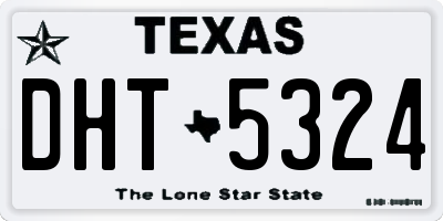 TX license plate DHT5324