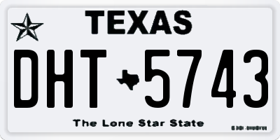 TX license plate DHT5743