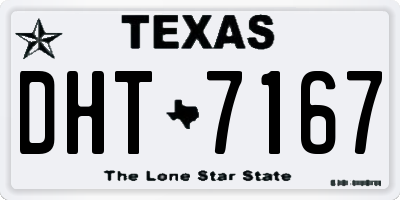 TX license plate DHT7167