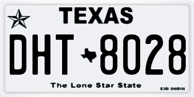 TX license plate DHT8028