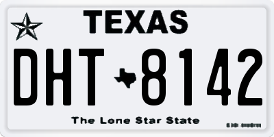 TX license plate DHT8142