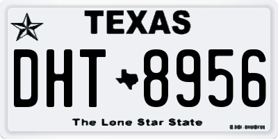 TX license plate DHT8956