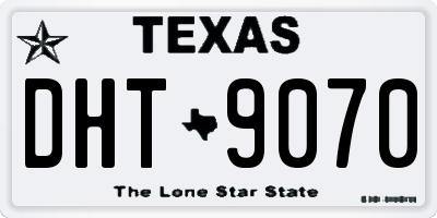 TX license plate DHT9070