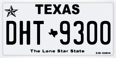TX license plate DHT9300