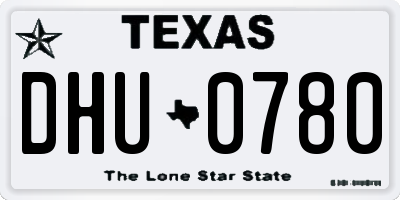 TX license plate DHU0780