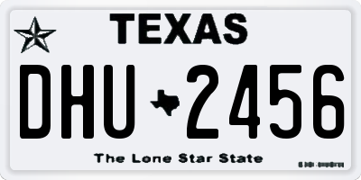 TX license plate DHU2456