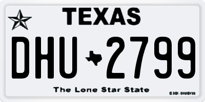 TX license plate DHU2799