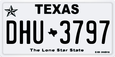 TX license plate DHU3797