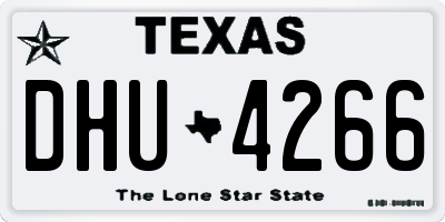 TX license plate DHU4266