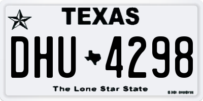 TX license plate DHU4298