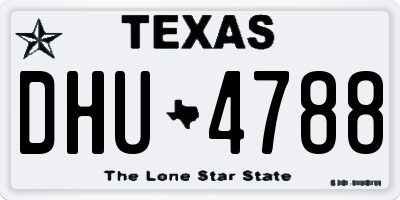 TX license plate DHU4788