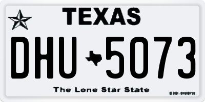 TX license plate DHU5073
