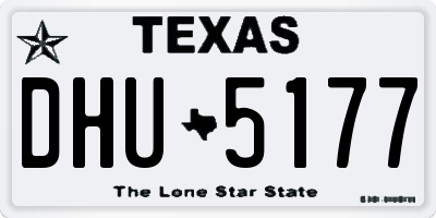 TX license plate DHU5177