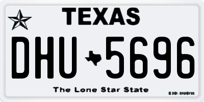 TX license plate DHU5696