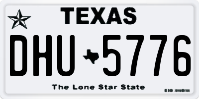 TX license plate DHU5776